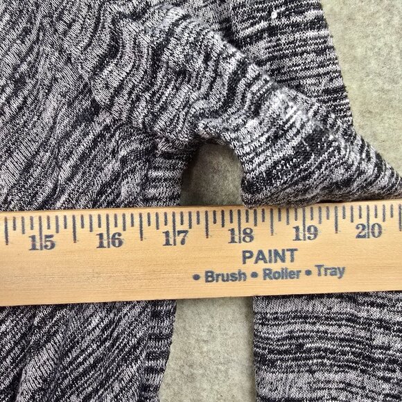 Absolutely Famous Womens Drape Neck 3/4 Sleeve Top Medium Black/White - Picture 6 of 6